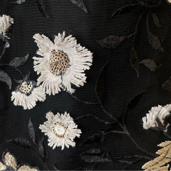 Miss Me Floral Embroidered Slip Dress Black Size M Whimsygoth Fairygoth witchy - Picture 7 of 14
